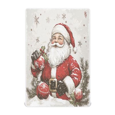 JUMBEAR Fitted Crib Sheet with Santa Basket, Soft and Breathable, for Newborns, Cribs and Bassinets, Easy-Care - S