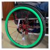 Silicone Wheelchair Push-Rim Covers, Green, 24-Inch view 1
