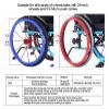 Silicone Wheelchair Push-Rim Covers, Green, 24-Inch view 2
