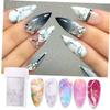 HAPINARY 9-Piece Self-Adhesive Marble Nail Art Stickers view 3