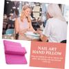 Nail Hand Cushions, 2-Piece Set, Sponge and PU Leather, for Manicures view 4