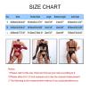 Beokeuioe Mesh Bra, Panty and Gloves Set, Sheer Lingerie with Bow Thong view 3