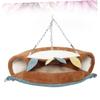 Warm Winter Hamster Hammock in Brown Plush for Small Pets view 3