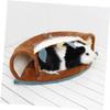 Warm Winter Hamster Hammock in Brown Plush for Small Pets view 4