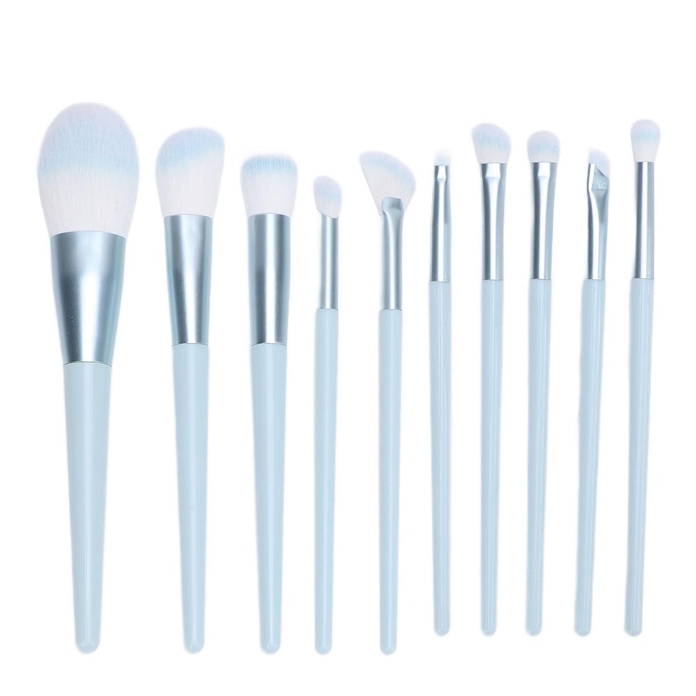 10-Piece Makeup Brush Set for Face, Eyeshadow, Blush, and Travel
