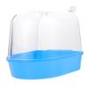 Sosoport Blue Plastic Bird Bath for Parrot and Canary Cages view 1