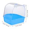 Sosoport Blue Plastic Bird Bath for Parrot and Canary Cages view 2