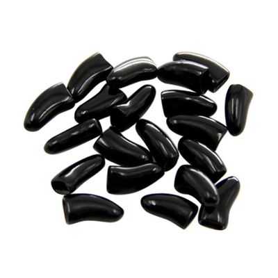 Supvox Black Rubber Cat Nail Caps, Size S