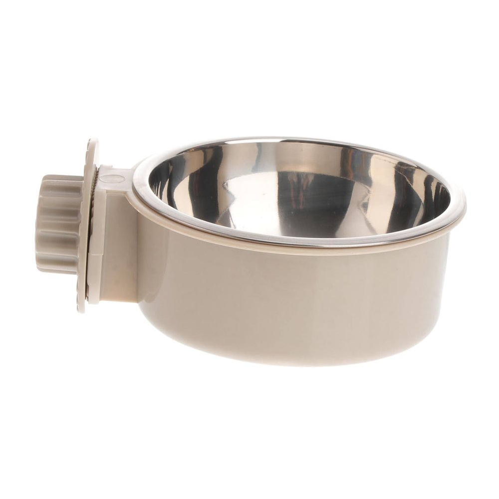 BESPORTBLE Hanging Stainless Steel and ABS Pet Bowl, Spill-Resistant, Space-Saving