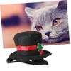 BESPORTBLE Black Pet Hat Velvet Cosplay Costume Accessory view 4