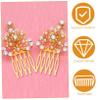 DIY Gold-Colored Metal Hair Combs, 50 Pieces, Five-Prong view 3