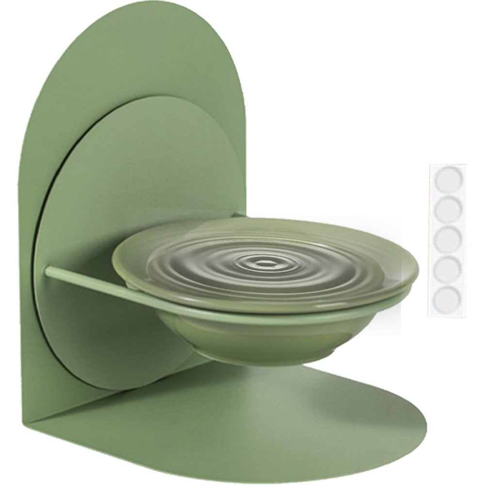 Adjustable Ceramic Pet Water Bowl with Anti-Tip Stand