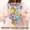 2-Liter Hot Water Bottle with Velvet Cover, Cute Cartoon Flowers view 4