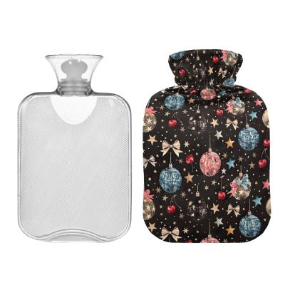 Bright Lights and Stars Hot Water Bottle with Soft Cover, 1 L