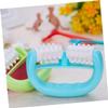 D-Shaped Body Massage Device with Plastic Handle, Blue view 3
