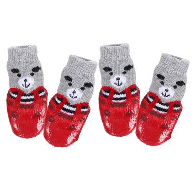Kisangel 4-Pack Non-Slip Dog Socks
