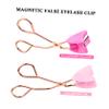 Baluue Pink Stainless Steel Magnetic Eyelash Curler for False Lashes view 2