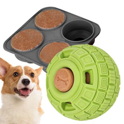 Treat Enrichment Dog Toy with 4 Silicone Compartments