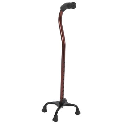 Four-Legged Aluminum Alloy Walking Cane, Black