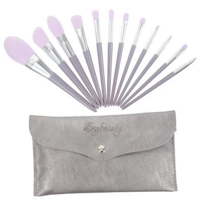 Healeved 12-Piece Makeup Brush Storage Bag for Powder and Foundation
