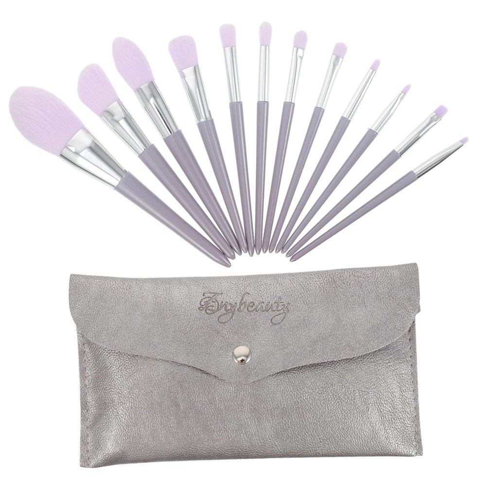 Healeved 12-Piece Makeup Brush Storage Bag for Powder and Foundation