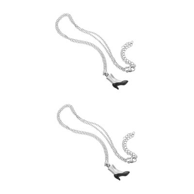 Lurrose 2-Piece Dog Ashes Urn Necklace Pet Memorial Pendant