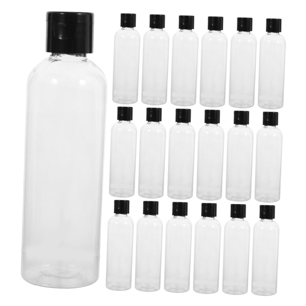 24 120 mL Squeeze Bottles for Toiletries, PET and PP