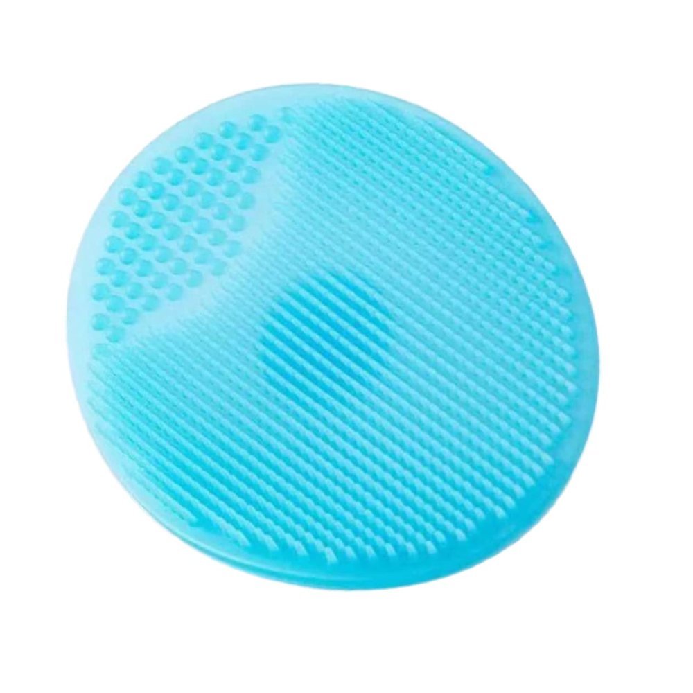 Manual Silicone Facial Cleansing Brushes, 2-Piece Set, Blue and Pink