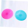 Manual Silicone Facial Cleansing Brushes, 2-Piece Set, Blue and Pink view 3