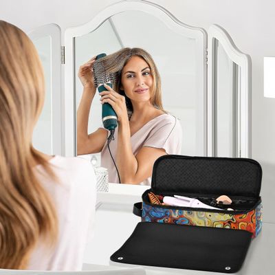 Hot Hair Tools Travel Bag with Heat-Resistant Mat and Zipper