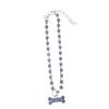 BUGUUYO Bone Rhinestone Pet Necklace, Adjustable Chain, Blue view 1