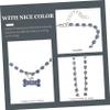 BUGUUYO Bone Rhinestone Pet Necklace, Adjustable Chain, Blue view 2