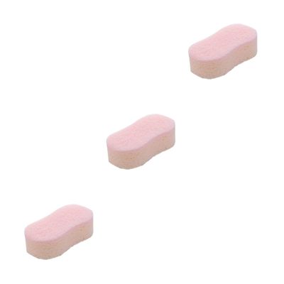 HAPINARY 3-Piece Nonwoven Bath Sponge Set for Shower and Bath