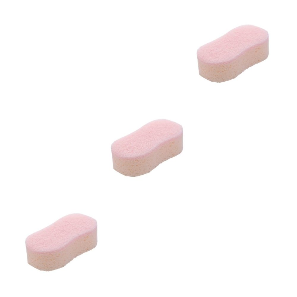 HAPINARY 3-Piece Nonwoven Bath Sponge Set for Shower and Bath