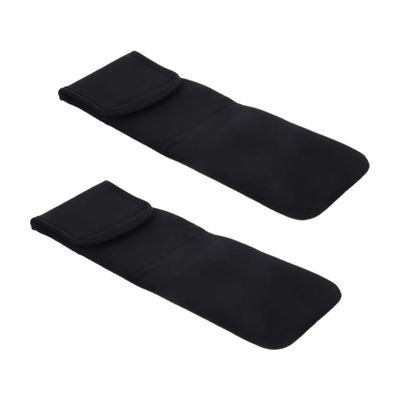 2-Pack Black Hair Styling Tool Protective Cases, Neoprene and Canvas