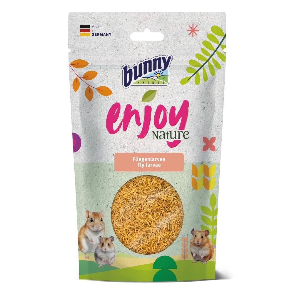 Bunny EnjoyNature Fly Larvae | 40 g | Single Food for Hamsters, Mice, and Rats