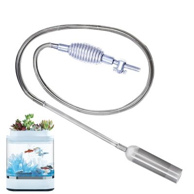 Aquarium Siphon Vacuum, 1.7 m Siphon Pump and Water Changer