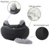 SJHDHDA Plush Velvet Cat Nest Bed with Cat Ears, Washable, Warm, Round Calming Donut Bed for Kittens and Puppies view 4