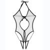Women's Sexy Lingerie Set, Unpadded Open-Back Fishnet Thong Babydoll, Plus-Size Clubwear view 2