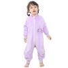 Baby Winter Sleep Sack with Feet and Sleeves, Warm Flannel Footed Pajamas, Purple Rabbit, 130 cm, 5–6 Years view 1