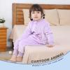 Baby Winter Sleep Sack with Feet and Sleeves, Warm Flannel Footed Pajamas, Purple Rabbit, 130 cm, 5–6 Years view 2