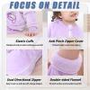 Baby Winter Sleep Sack with Feet and Sleeves, Warm Flannel Footed Pajamas, Purple Rabbit, 130 cm, 5–6 Years view 4