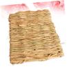 INOOMP 2-Pack Handwoven Seagrass Mats for Small Pets view 2