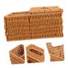Woven PP Tissue Box Cover with Compartments for Table Organization view 4