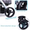 ERSINIAN Pet Stroller for Large Dogs, 600D Oxford Fabric, Aluminum Alloy, 30 kg Capacity, Gray A view 4
