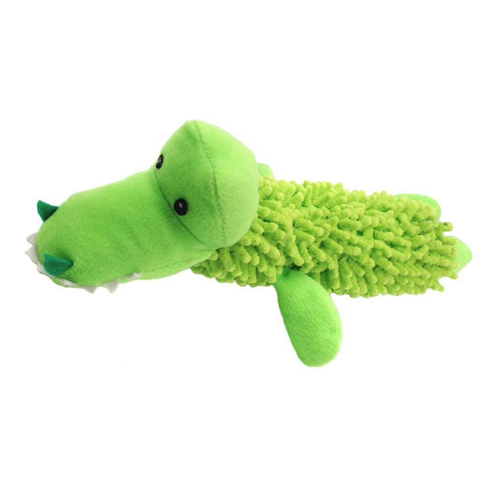 BUGUUYO Green Plush Squeaky Dog Toy