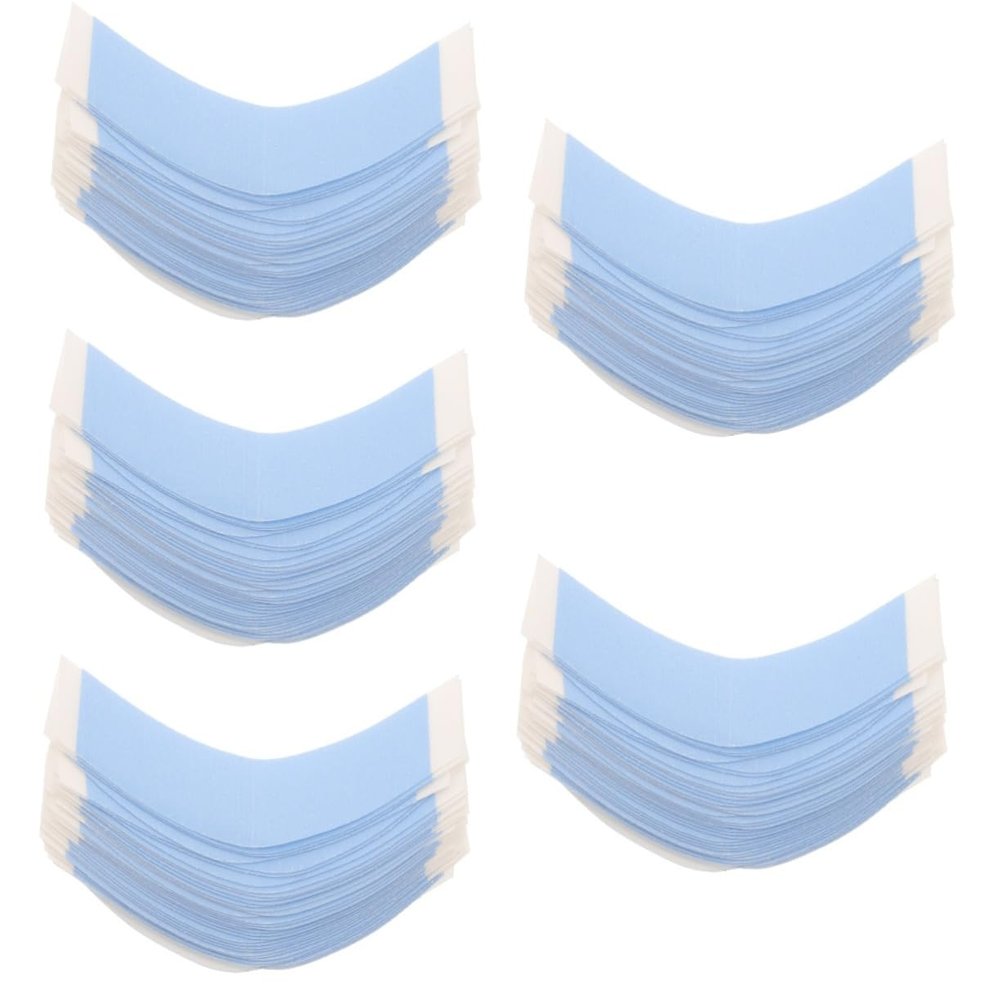 Beavorty 5-Pack Hair Extension Tape, Sky Blue PU, 36 Sheets per Pack