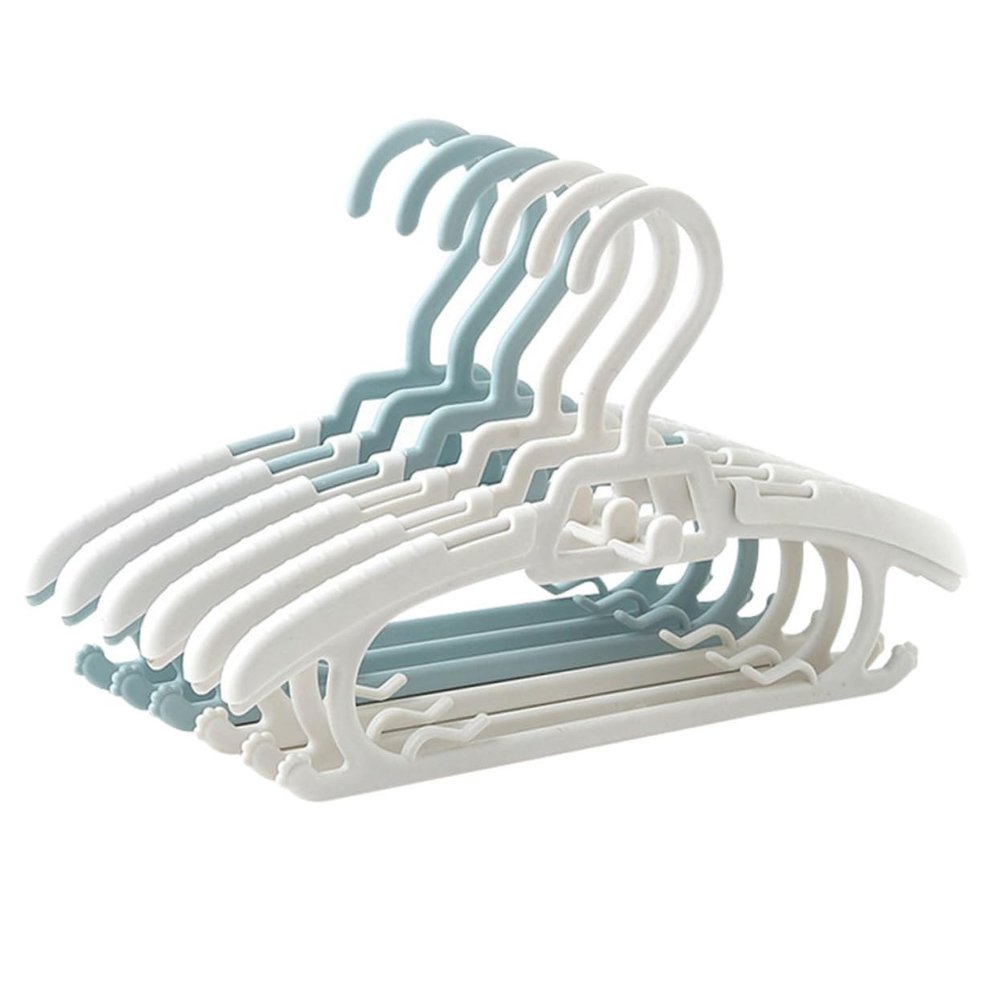 Adjustable Non-Slip Plastic Kids' Hangers, 10-Pack, Retractable
