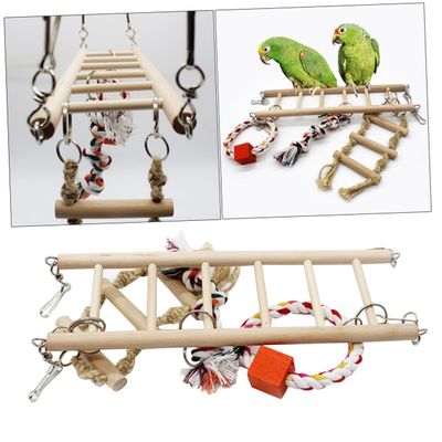 Kisangel Wooden Parrot Swing for Pets