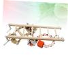 Kisangel Wooden Parrot Swing for Pets view 2